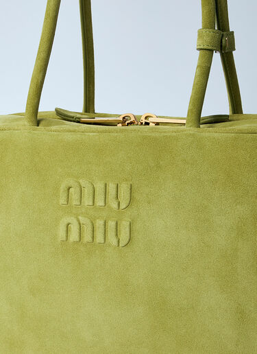 Miu Miu Beau Suede Shoulder Bag Green miu0260047