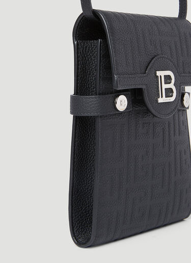 B-Buzz Leather Phone Pouch Balmain B-Buzz Leather Phone Pouch Black bln0153028