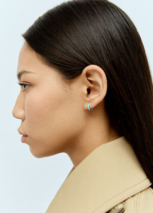 Marc Jacobs Neon Enamel Huggies Earrings Silver mcj0255004
