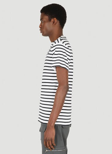 More Joy Logo Patch Breton Stripe T-Shirt White mjy0347009