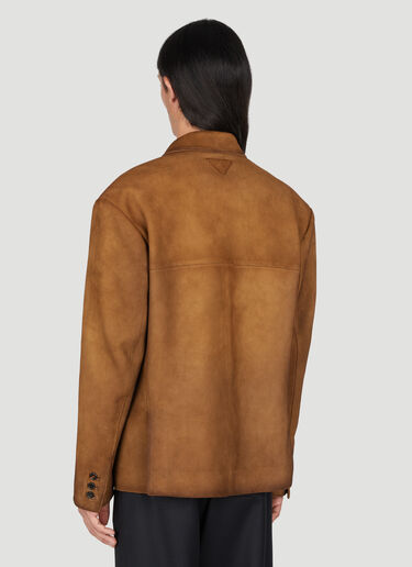 Prada Suede Blazer Camel pra0154006