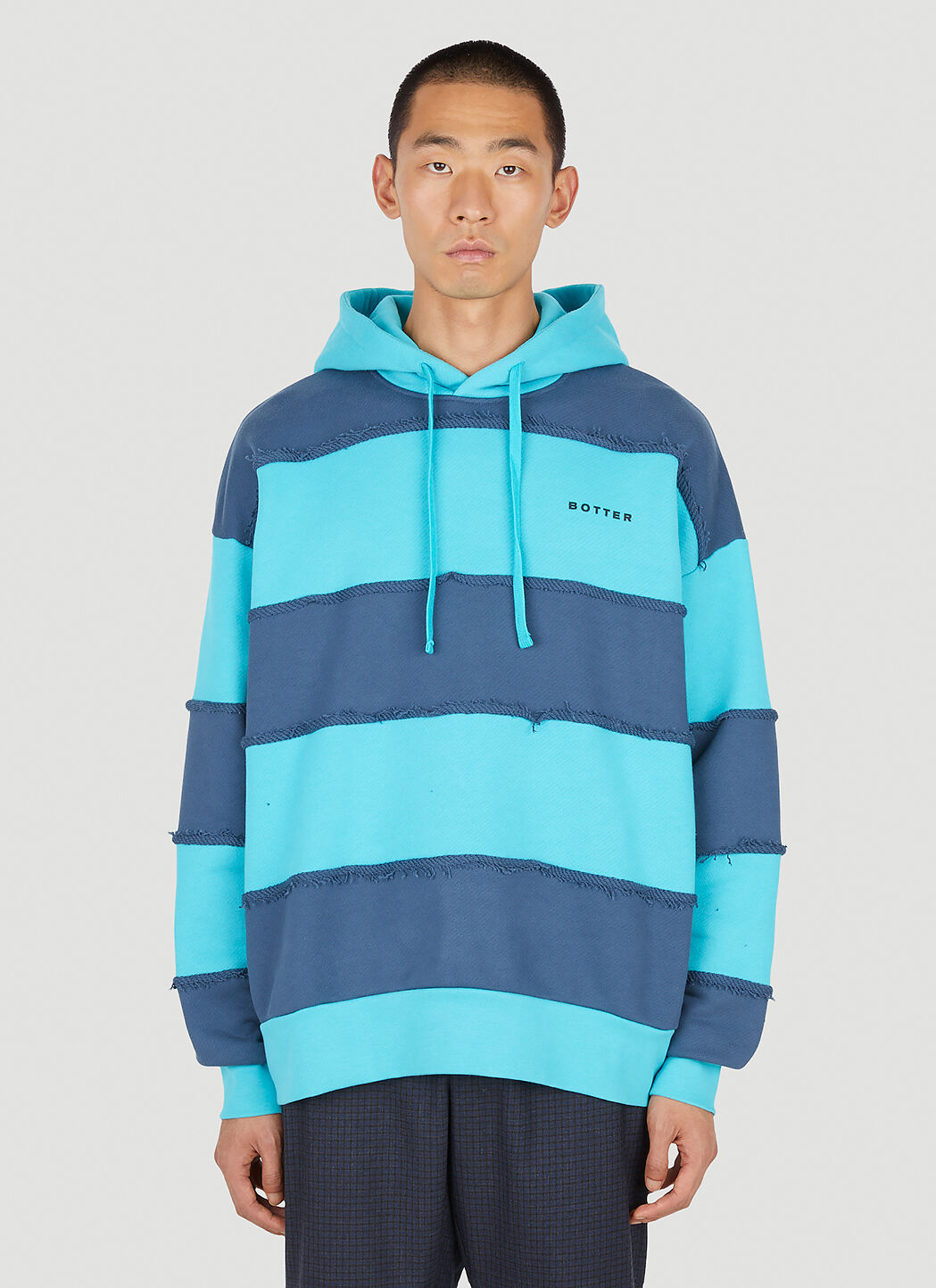Striped hooded sweatshirt sales