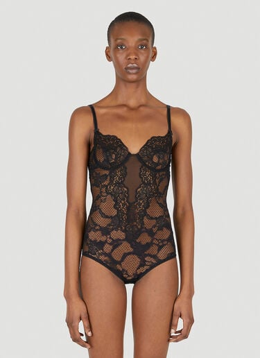 Gucci Floral Lace Bodysuit Black guc0247094