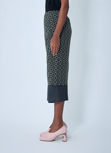 Mesh Midi Skirt Dries Van Noten Mesh Midi Skirt Green dvn0262004