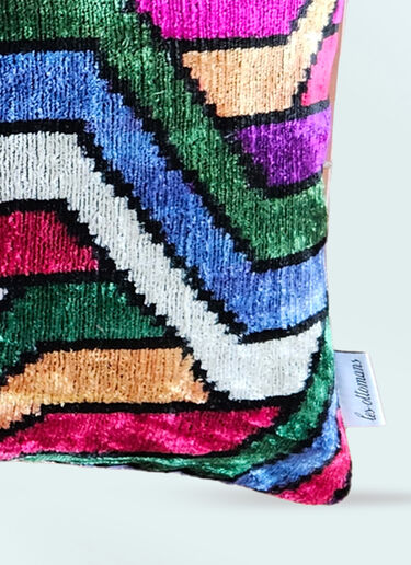 Les-Ottomans Velvet Cushion Multicolour wps0691366