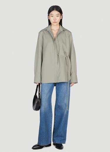 Jil Sander Self-Tie Shirt Green jil0253005