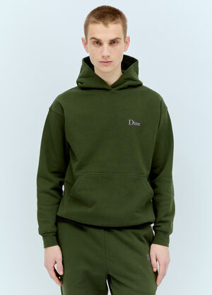 Dime Classic Small Logo Hooded Sweatshirt Green dmt0154005