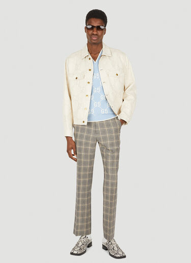 Gucci Maxi GG Denim Jacket Ivory guc0150034