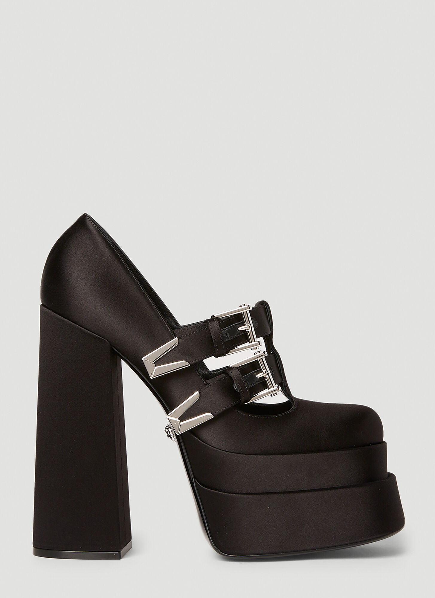 Versace Aevitas Platform Heels In Black