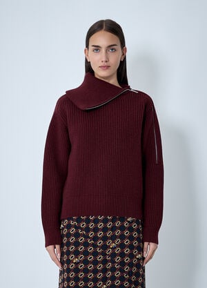 Dries Van Noten Zip-Collar Sweater Red dvn0262014