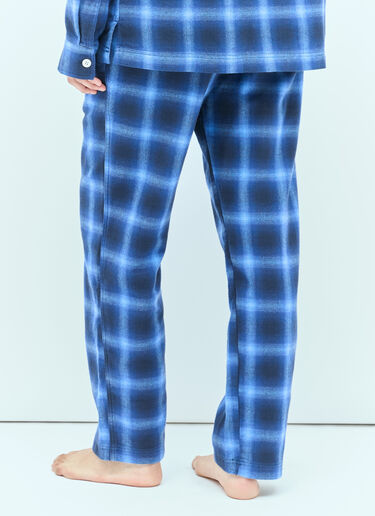 Tekla Plaid Pyjama Pants Navy tek0355009