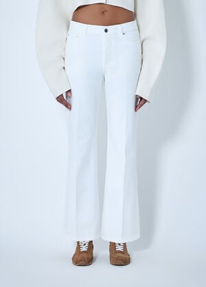 TOTEME Flared Denim Trousers White tot0264010