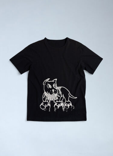 Logo Motif T-Shirt CHITO Logo Motif T-Shirt Black chi0160002