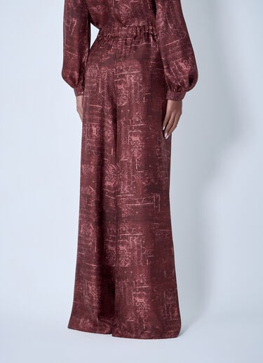 Max Mara Silk Pants Bordeaux max0263008