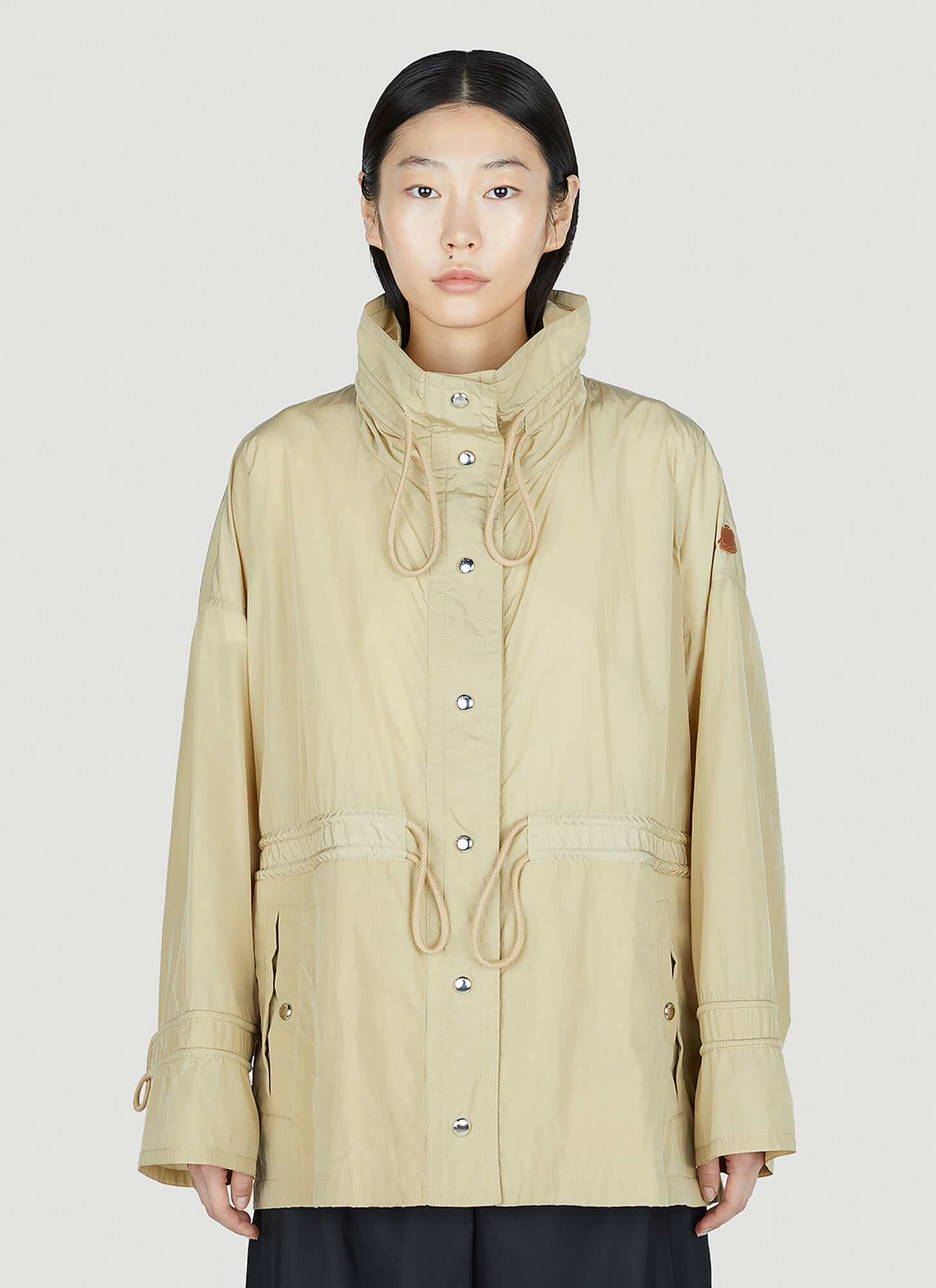 Moncler Deel Drawstring-waist Jacket In Beige