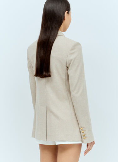 Max Mara Double-Breasted Blazer Beige max0256017