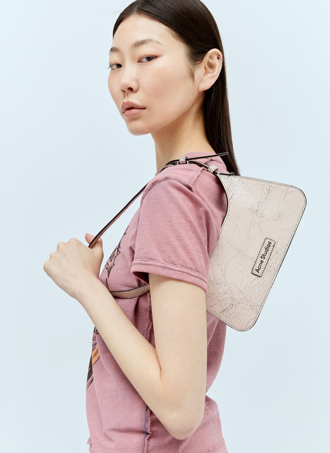 Shop Acne Studios Platt Micro Shoulder Bag In Pink