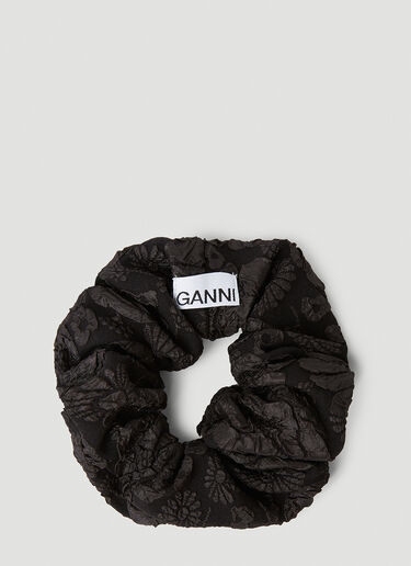 GANNI Jacquard Scrunchie Black gan0253067
