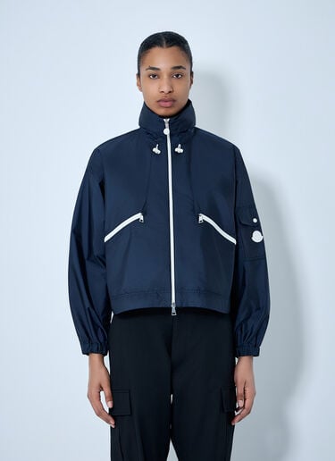 Moncler High-Neck Zip-Up Jacket Navy mon0264011
