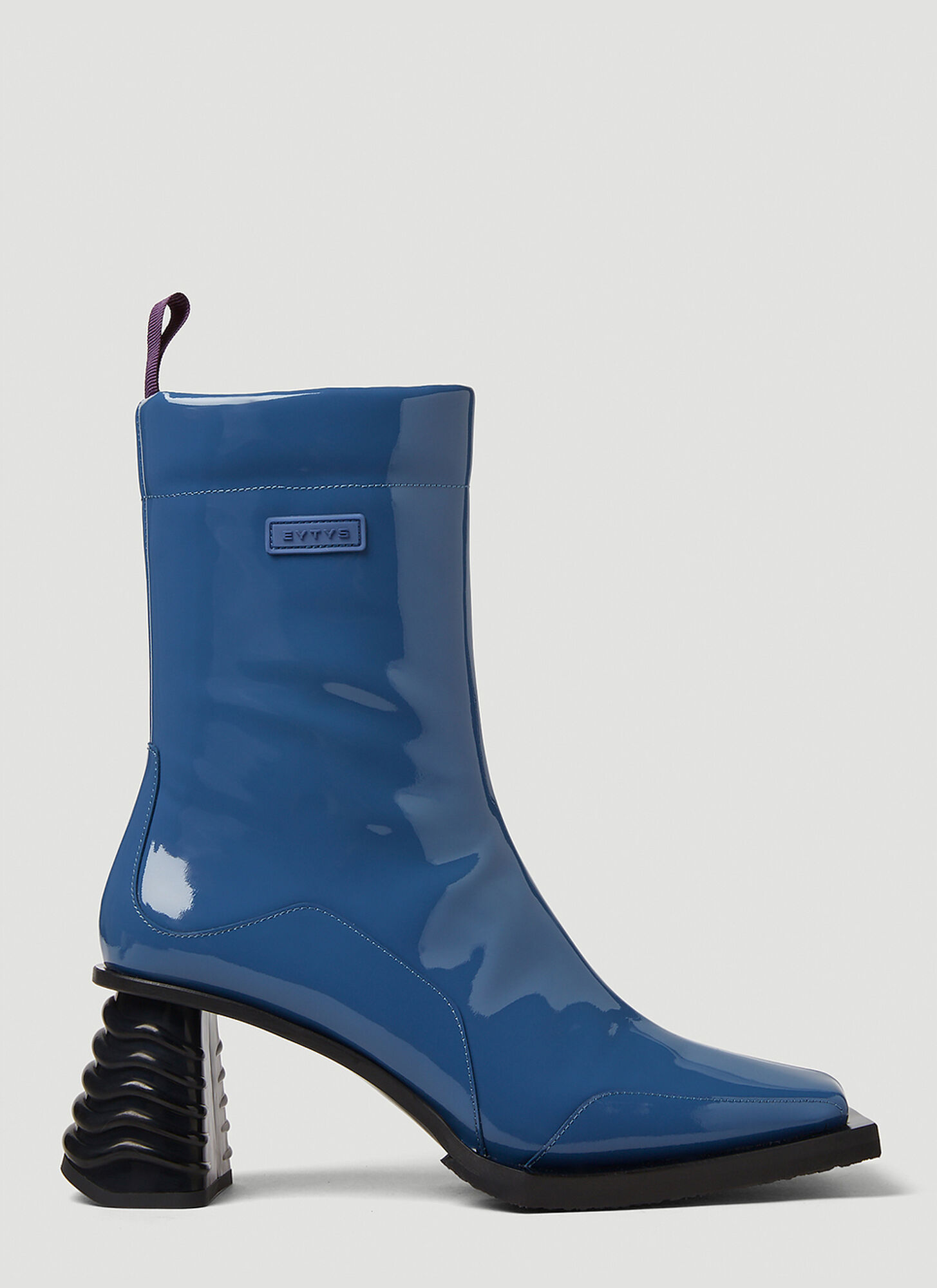 Shop Eytys Gaia Heeled Boots In Blue