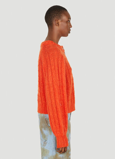 GANNI Cable Knit Sweater Orange gan0248017