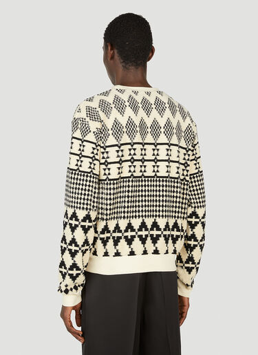 Jacquard Sweater Saint Laurent Jacquard Sweater Cream sla0151006