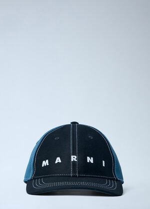 Marni Logo Motif Baseball Cap Blue mni0163002