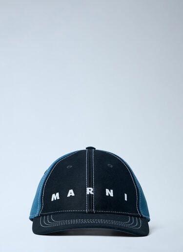 Marni Logo Motif Baseball Cap Blue mni0163002