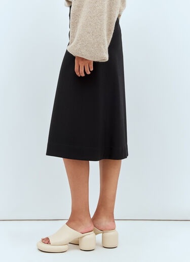 Wool Midi Skirt Jil Sander Wool Midi Skirt Black jil0257009