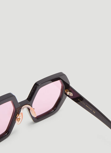 Gucci Embellished Oversized Sunglasses Pink guc0243219