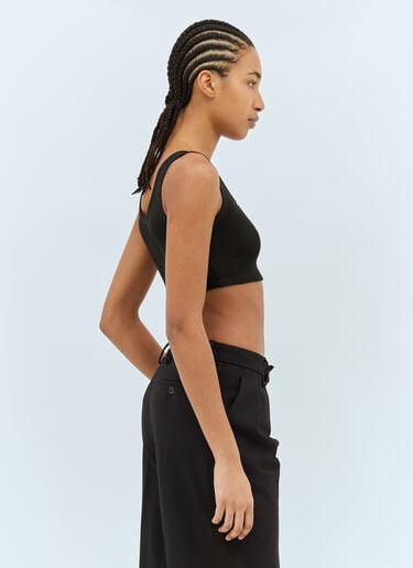 Prada Jersey Crop Top Black pra0259019