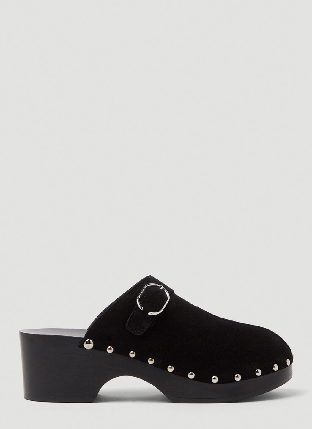 Black suede hot sale clogs women's shoes