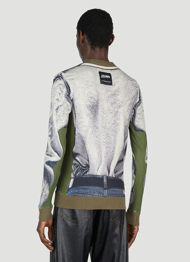 Trompe L'Oeil Cable Knit Top Y/Project x Jean Paul Gaultier Trompe L'Oeil Cable Knit Top Khaki ypg0152004