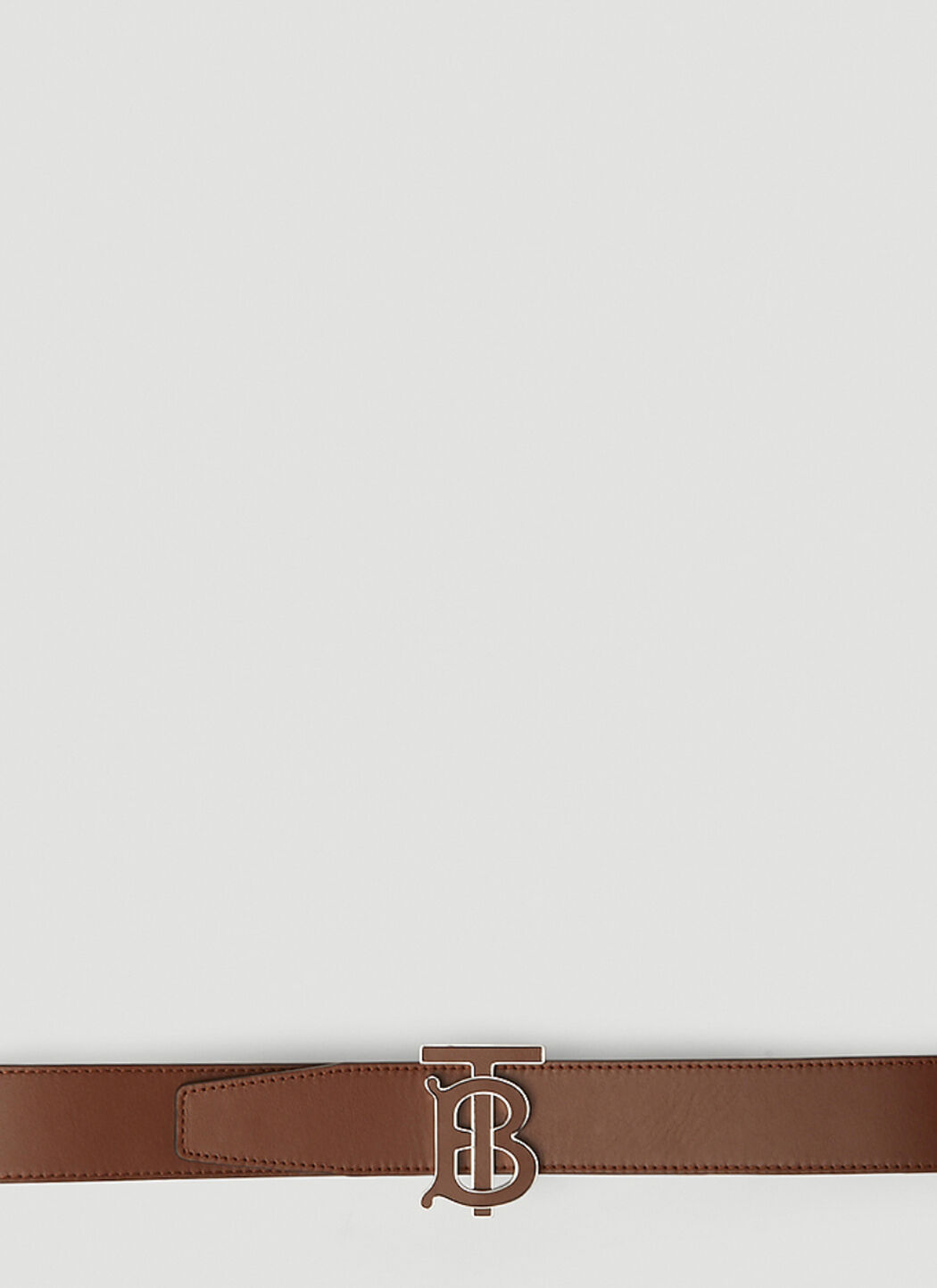 Burberry Logo Plaque Belt in Brown LN CC