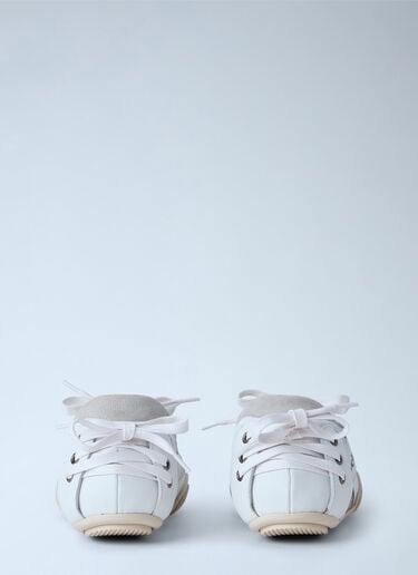 LN-CC® - Acne Studios: Leather Lace-Up Sneakers - White Acne Studios Leather Lace-Up Sneakers White acn0165020