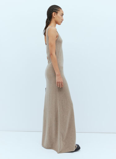 Max Mara ウールカシミヤニットマキシドレス サンド max0254074