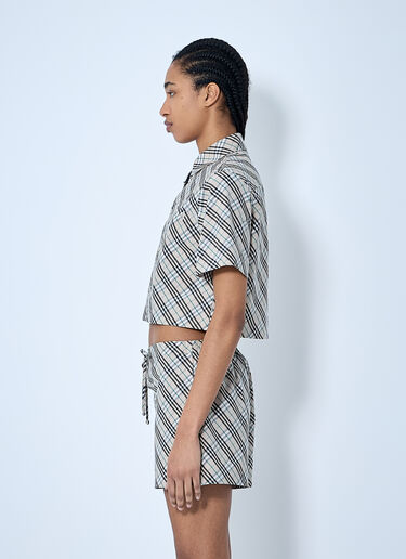 Burberry Crop Check Shirt Beige bur0259008