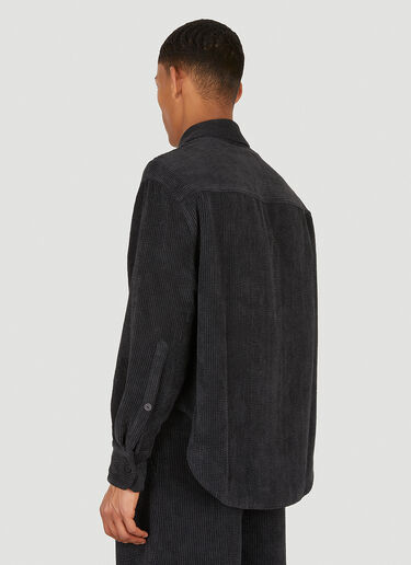 Eckhaus Latta Pebble Corduroy Shirt Black eck0147003