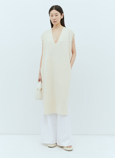 Max Mara Knitted Midi Dress Cream max0256007