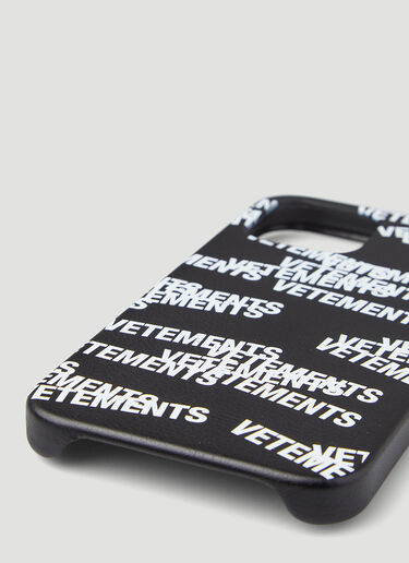 Vetements ロゴiPhone12Pro Maxケース ブラック vet0146033