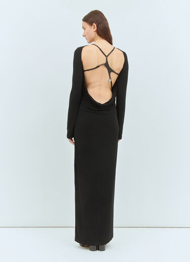 Acne Studios Open Back Maxi Dress Black acn0258007