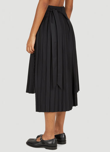 Simone Rocha Pleated Apron Skirt Black sra0250006