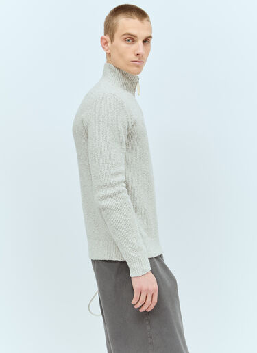 JW Anderson Boucle Henley Sweater Grey jwa0156007