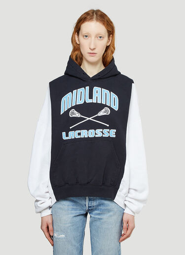 Bonum Contrast-Panel Hooded Sweatshirt White bon0344026