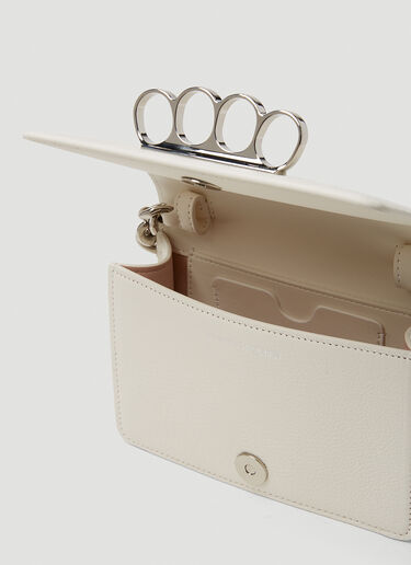 Alexander McQueen Four Ring Mini Shoulder Bag White amq0249062