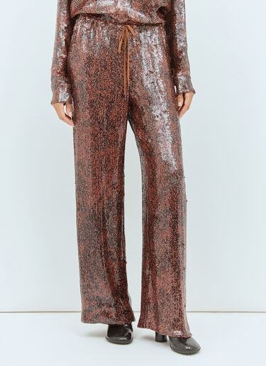 Dries Van Noten Sequin Pants Red dvn0258018