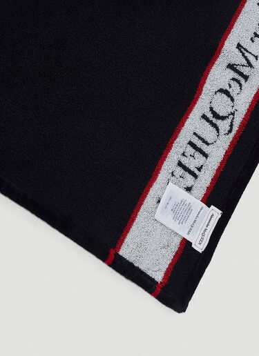 Alexander McQueen ロゴ ビーチタオル ブラック amq0144021