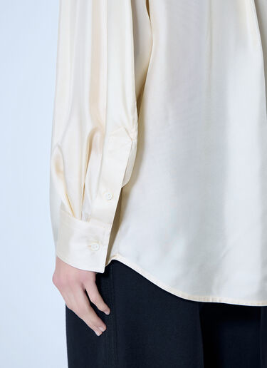 LN-CC® - Bottega Veneta: Silk Twill Shirt - Cream Bottega Veneta Silk Twill Shirt Cream bov0265056