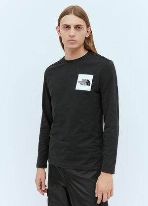 The North Face Logo Print Long Sleeve T-Shirt Black tnf0146006