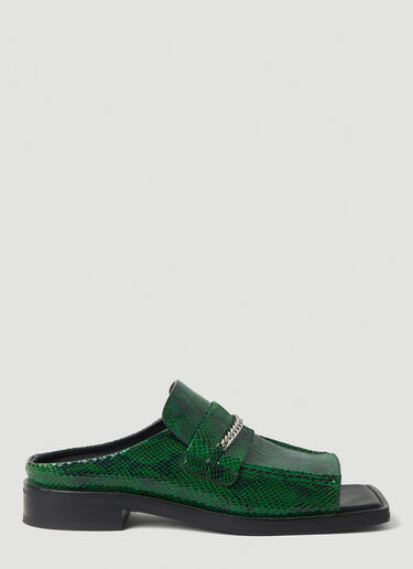 Martine Rose 露趾方头穆勒鞋 绿色 mtr0152013